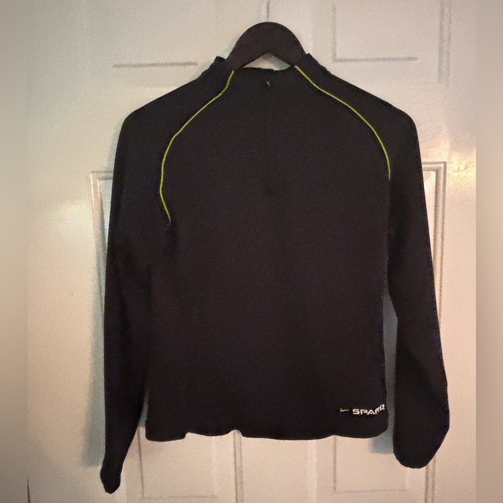 Nike SPARQ Fit Dry Pullover Women’s Small Black 1/4 Zip Training Top Neon Stitch
